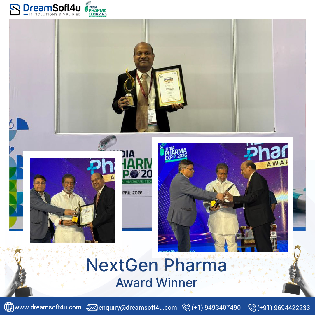 Sanjeev Agrawal with the NextGen Pharma Excellence in Digital Transformation award at India Pharma Expo 2026